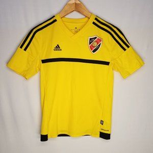 ADIDAS SHIRT BLACK ON YELLOW